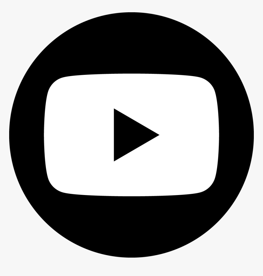 Youtube Dark Circle - Youtube Button Black And White, HD Png Download, Free Download