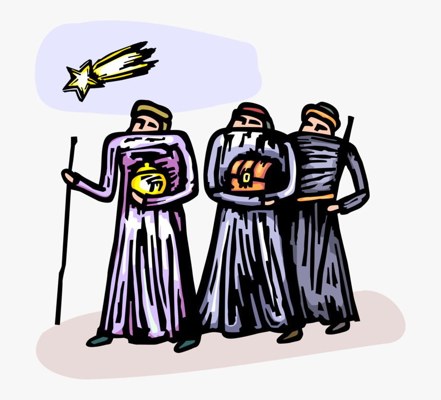 Vector Illustration Of Magi Three Wise Men Bearing, HD Png Download, Free Download