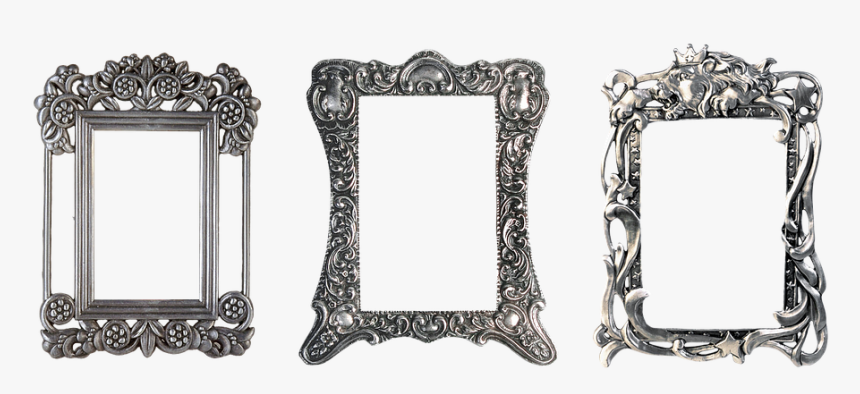 Frame, Metal Frame, Decorative, Silver, Creativity - Vintage Transparent Silver Frame Png, Png Download, Free Download