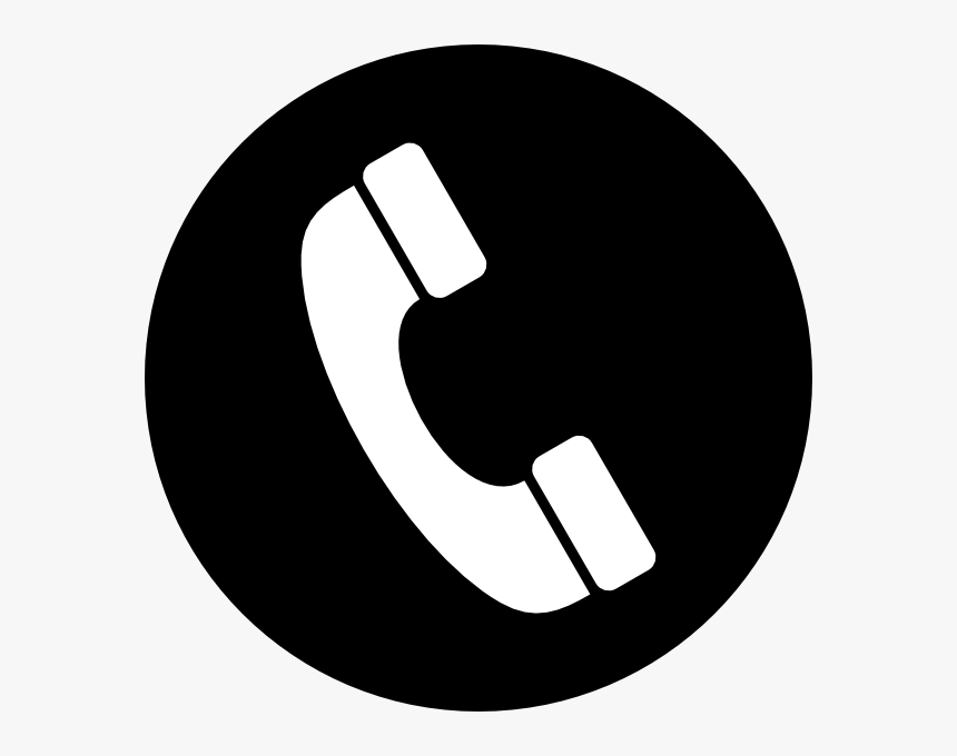 Phone Icon In A Circle - Phone Icon Black Png, Transparent Png, Free Download