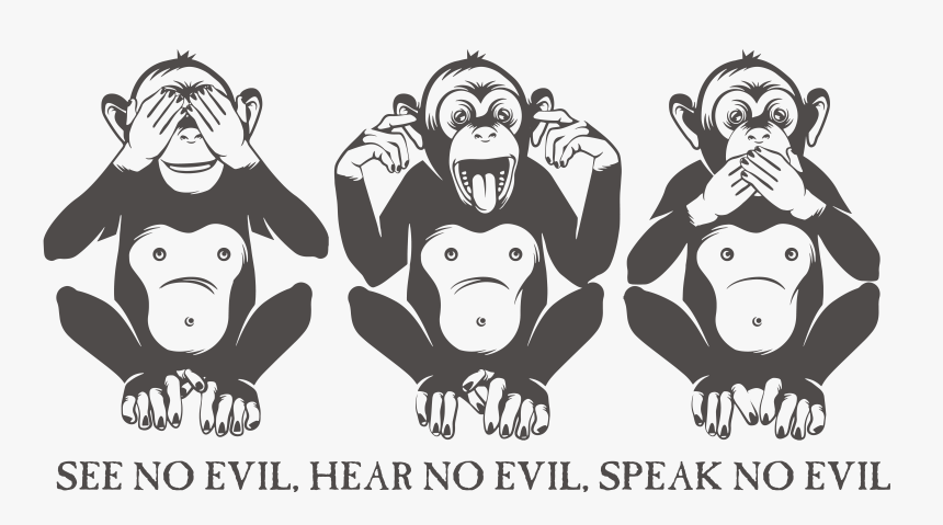 Three Wise Monkeys Royalty-free - 3 Monkeys See No Evil Hear No Evil, HD Png Download, Free Download