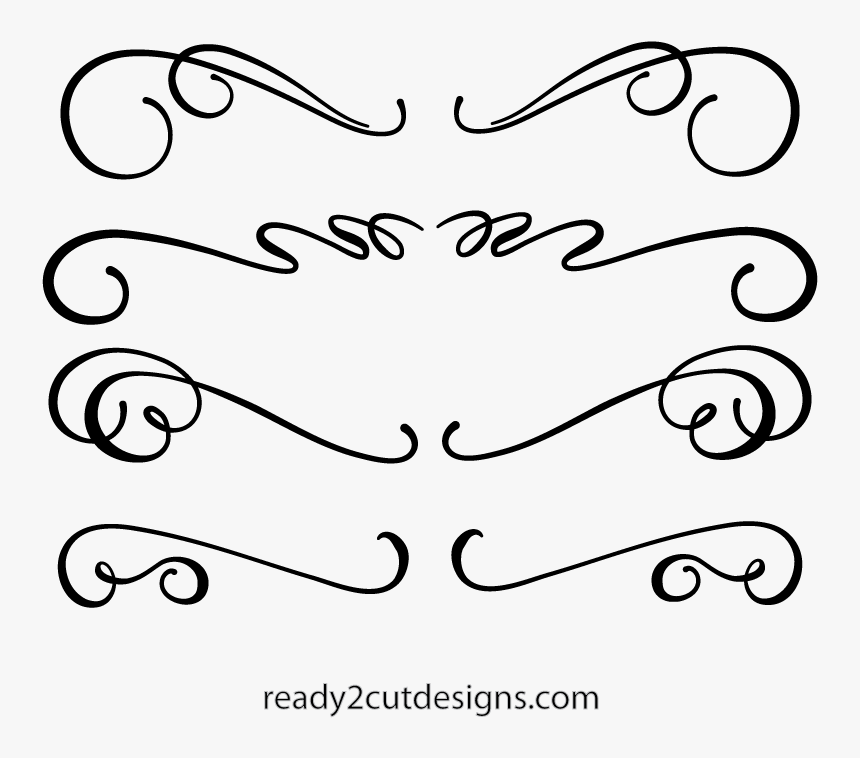 Banner Black And White Calligraphic Files For Download - Calligraphy, HD Png Download, Free Download