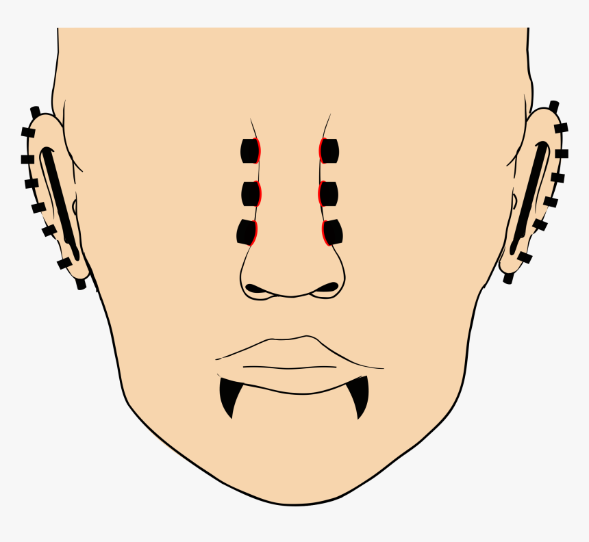 Clip Art Piercing Photo - Pain From Naruto Piercing, HD Png Download, Free Download