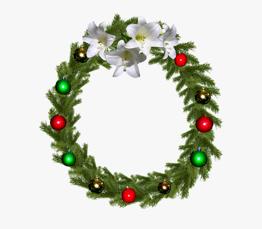 Christmas, Wreath, Lily - International Wreath Of Flags, HD Png Download, Free Download