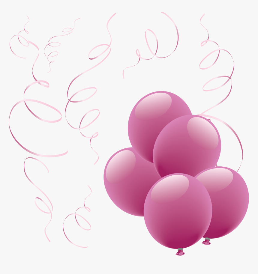 Purple Balloons Png Image - Happy Birthday Pink Balloons Png Transparent Background, Png Download, Free Download