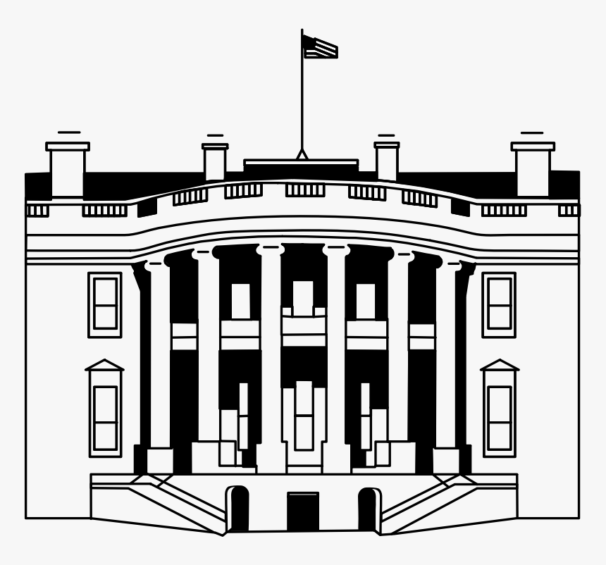 White House Clipart Black And White, HD Png Download, Free Download