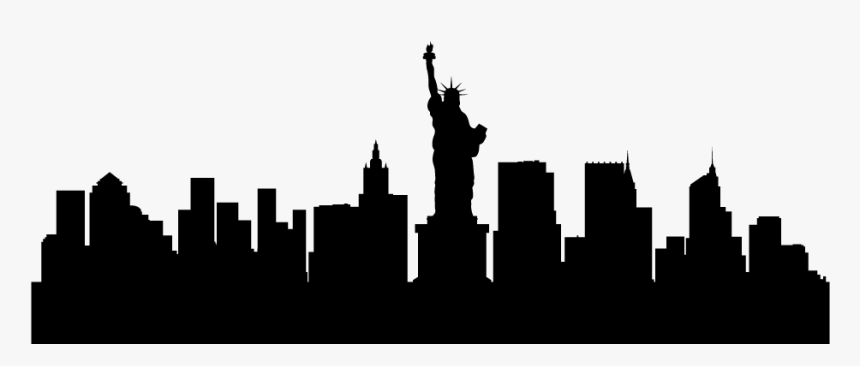 Skyline,city,human And - New York City Skyline Silhouette, HD Png Download, Free Download