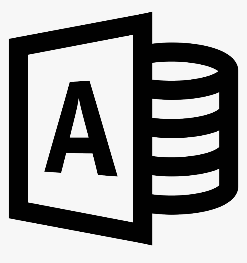 Microsoft Access Icon - Black Microsoft Access Icon, HD Png Download, Free Download