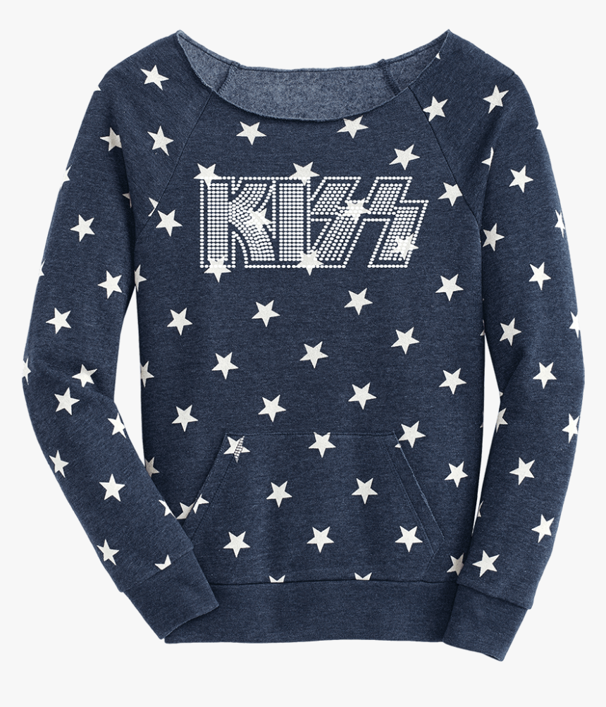 Bling Patriotic Stars Slouchy Fleece - Sweater, HD Png Download, Free Download
