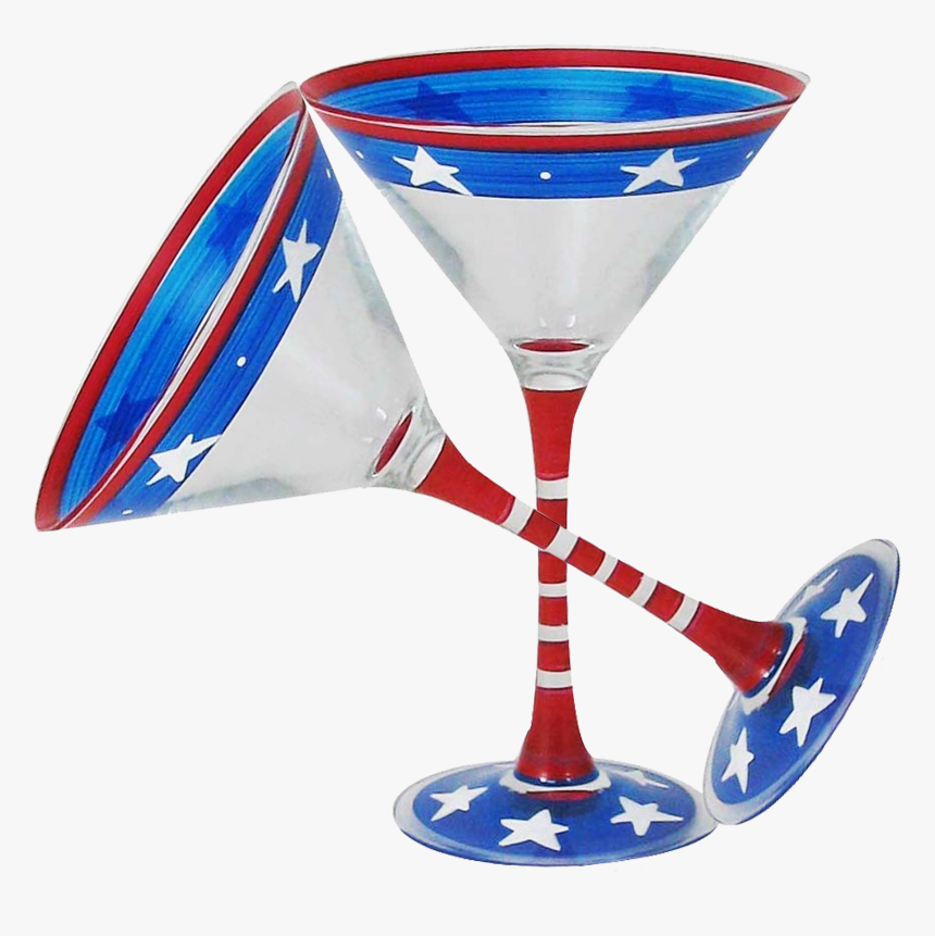 Stars/stripes Martini Glass Patriotic Collection Set - Martini Glass, HD Png Download, Free Download