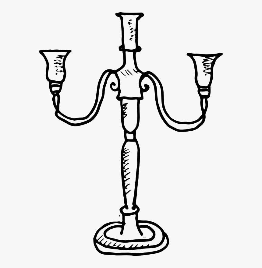 Transparent Menora Clipart - Candle Stand Drawing Easy, HD Png Download, Free Download