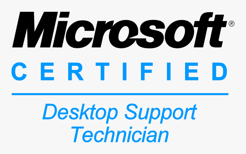 Mcdst Logo - Microsoft Desktop Support Technician Logo, HD Png Download, Free Download