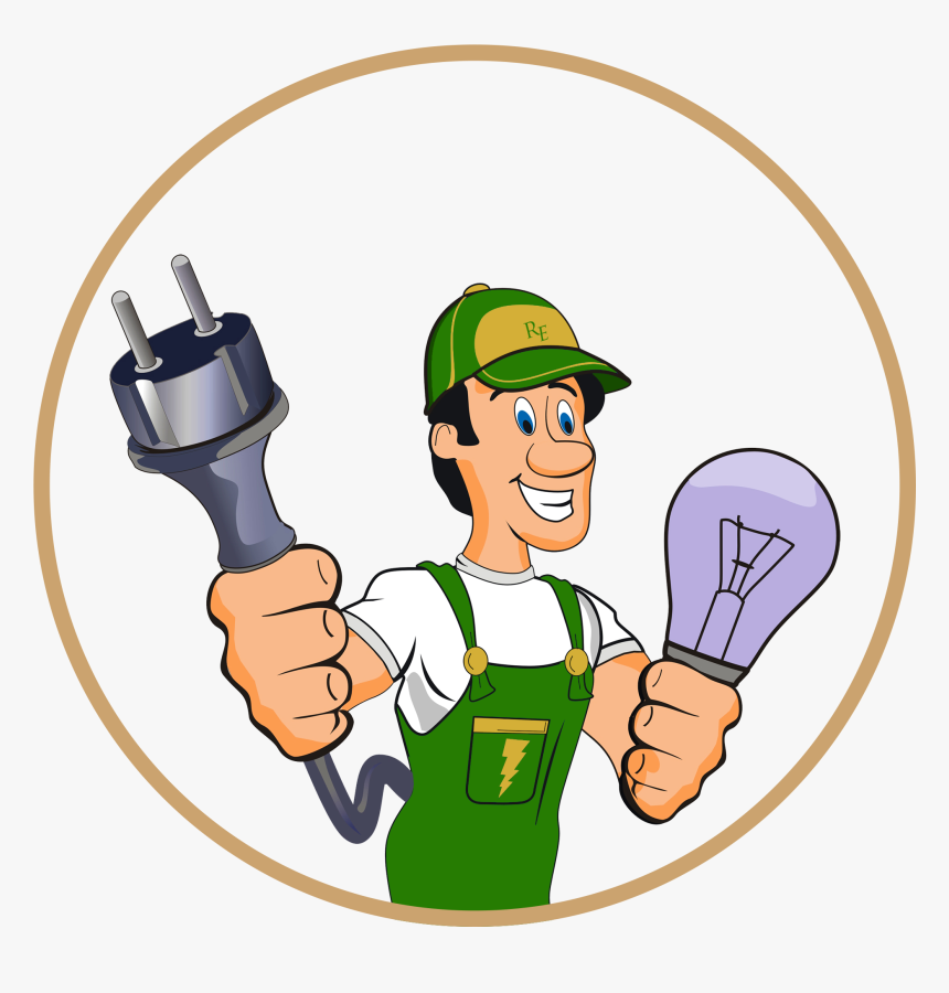 Electrician Clipart Electronic Technician - Electrician Cartoon, HD Png Download, Free Download