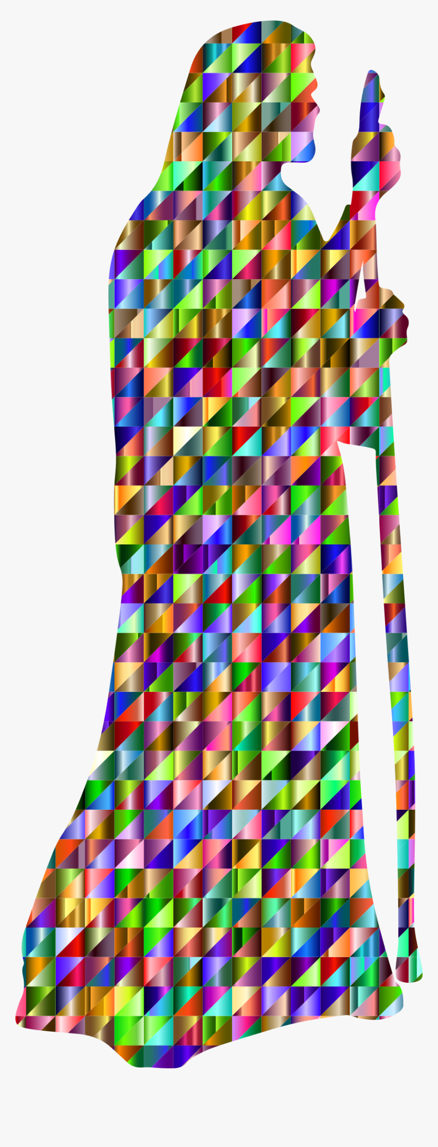 Chromatic Triangular Jesus The Shepherd Clip Arts - Pattern, HD Png Download, Free Download