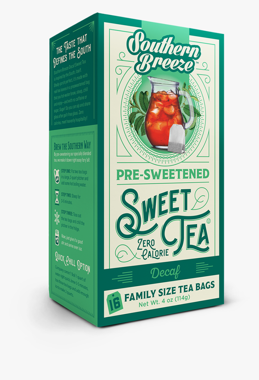 Decaffeinated Iced Sweet Tea - Southern Breeze Sweet Tea, HD Png Download, Free Download