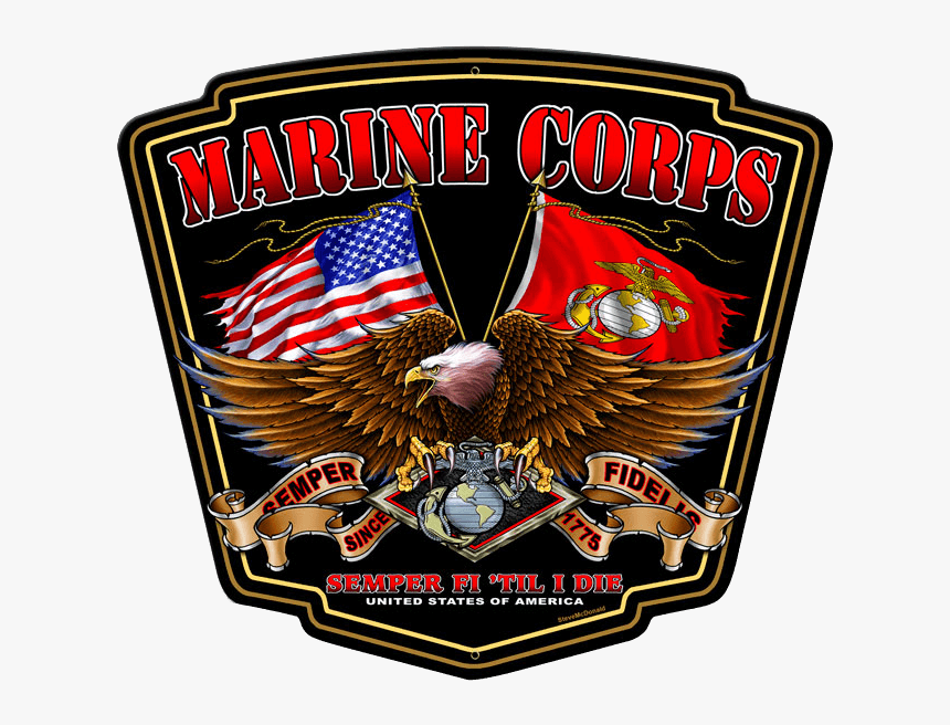 Marine Corps Flying Flags Sign - Emblem, HD Png Download, Free Download