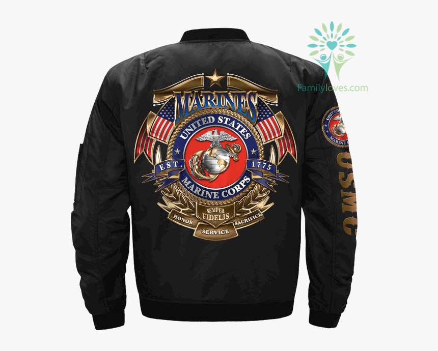 United States Marine Corps Veteran Over Print Jacket - Marines Semper Fi, HD Png Download, Free Download