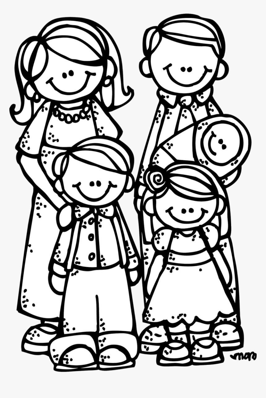 Lds Family Clipart Black And White - Family Clipart Black And White, HD Png Download, Free Download