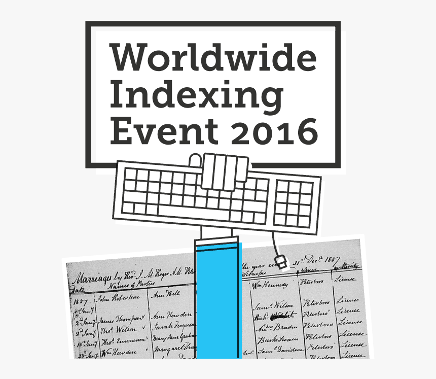 2016 Worldwide Indexing Event - Activity Days Indexing, HD Png Download, Free Download