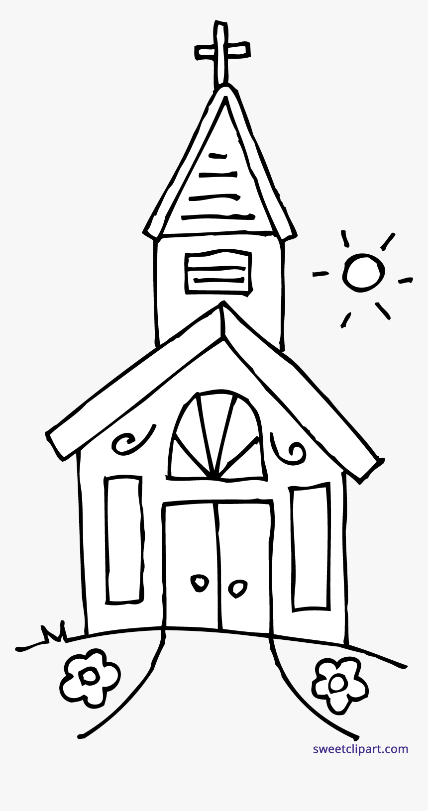 Clip Art Collection Of Free Churched - Church Black And White Clip Art, HD Png Download, Free Download