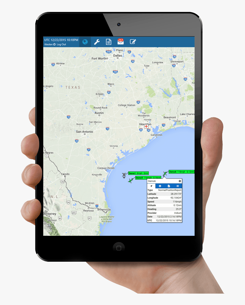 Hand Holding Tablet With A Map On The Screen - Hands Holding Ipad Mini, HD Png Download, Free Download