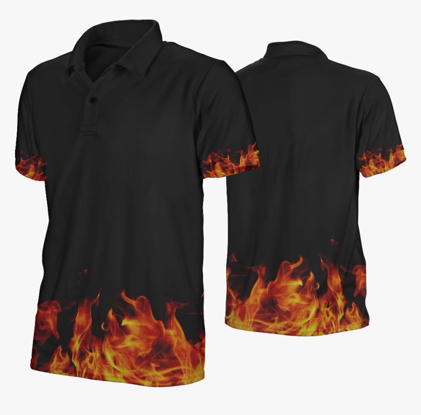 Customized Dart Shirt Men Black Fire - Polo Shirt, HD Png Download, Free Download