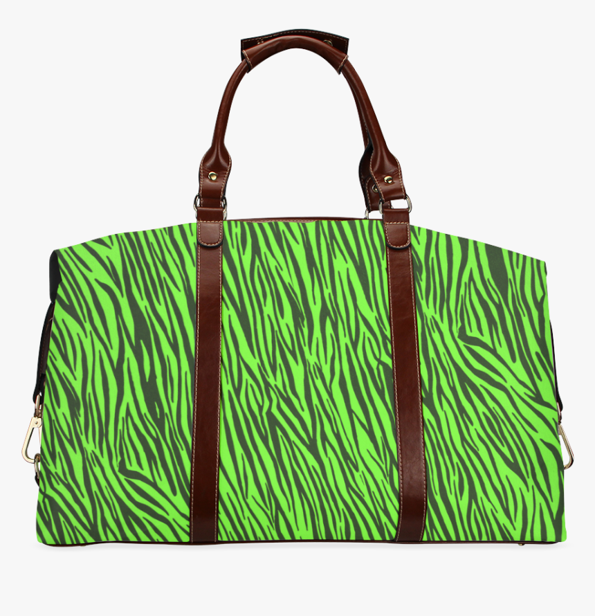 Green Zebra Stripes Animal Print Fur Classic Travel - Duffel Bag, HD Png Download, Free Download