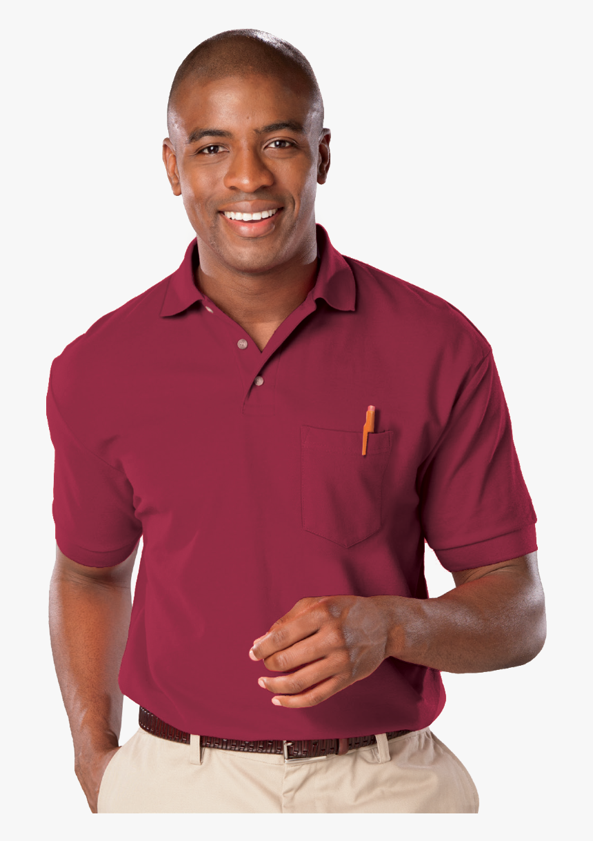 Mens Short Sleeve Superblend Pique With Pocket, HD Png Download, Free Download