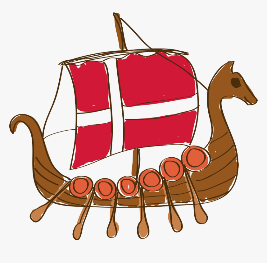 Denmark Royalty Free Sketch - Denmark Viking Boat Clipart, HD Png Download, Free Download