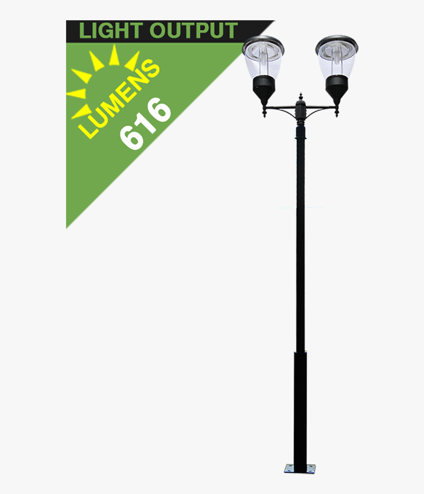 Po11 Solar Balmoral Double Lamp Post Light - Street Light, HD Png Download, Free Download