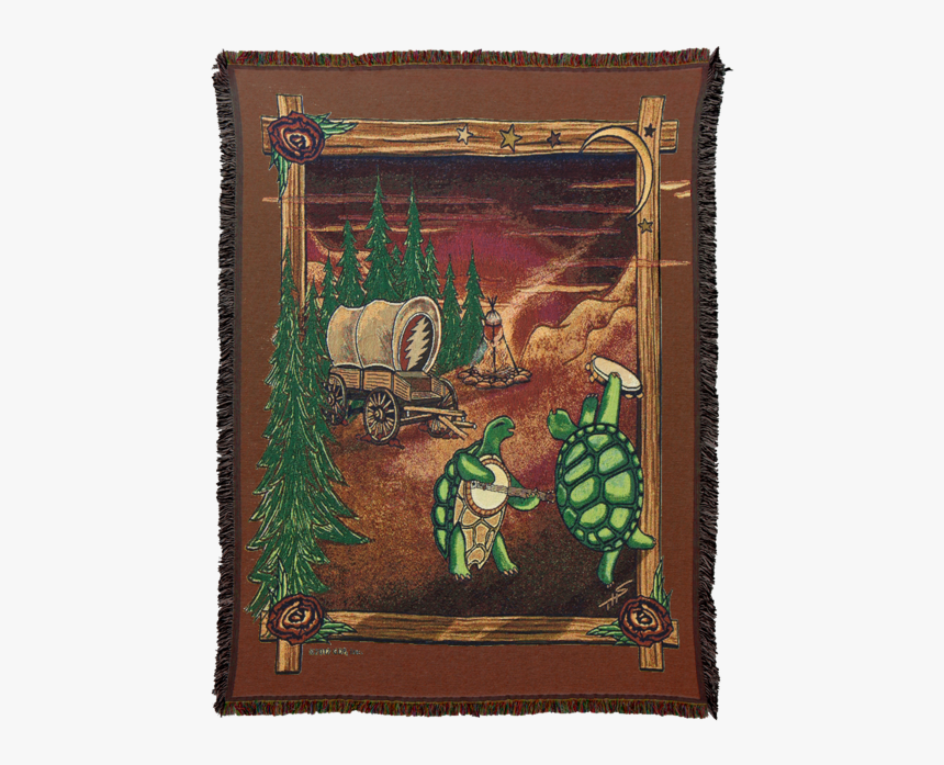 Woven Cotton Blanket With Two Terrapin Turtles Dancing, - Grateful Dead Characters, HD Png Download, Free Download