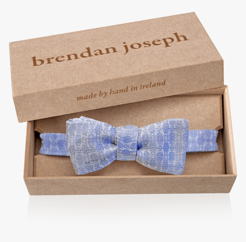 Light Blue Handmade Linen And Silk Self-tie Bow Tie - Wooden Box For Bow Ties, HD Png Download, Free Download