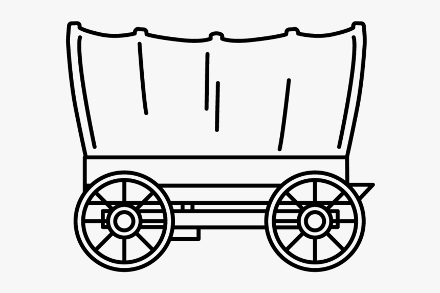 Wagon Clipart Little Red Wagon - Black And White Wagon Clipart, HD Png Download, Free Download