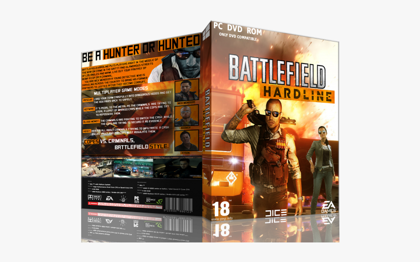 Battlefield Hardline Box Art Cover - Battlefield Hardline Pc Dvd, HD Png Download, Free Download