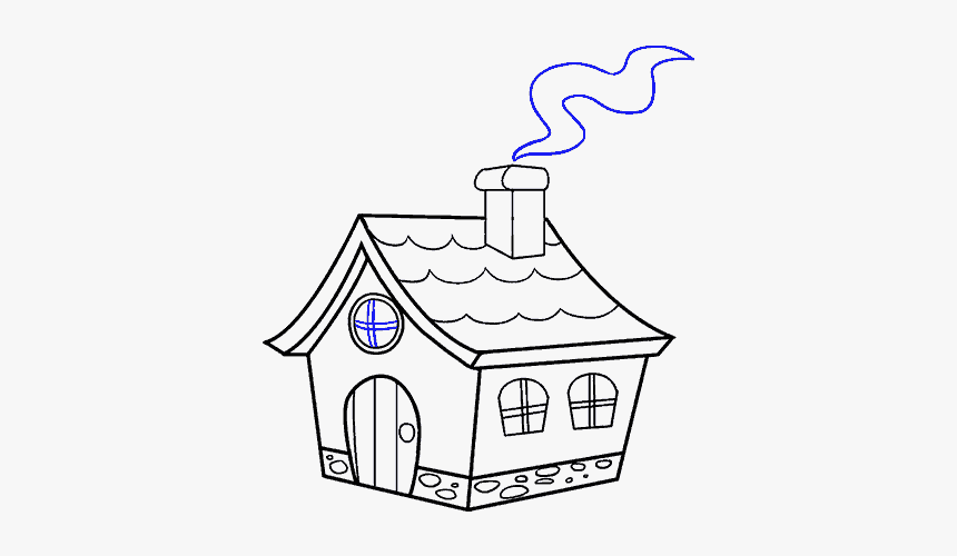 Cartoon House - Draw A Cartoon House, HD Png Download, Free Download