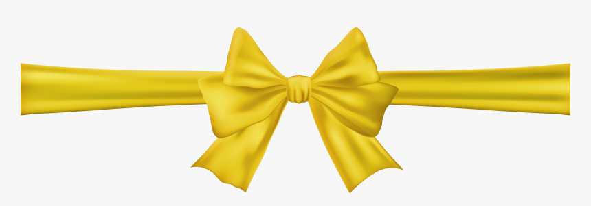Yellow Bow Png - Clip Art Yellow Ribbon, Transparent Png, Free Download