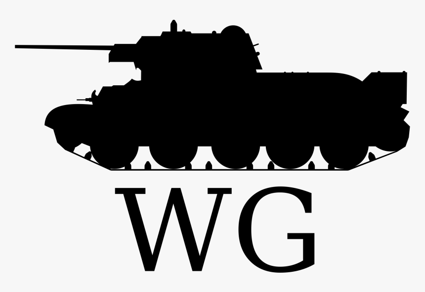 Clip Art Army Tank Silhouette - T 34 Tank Silhouette, HD Png Download, Free Download