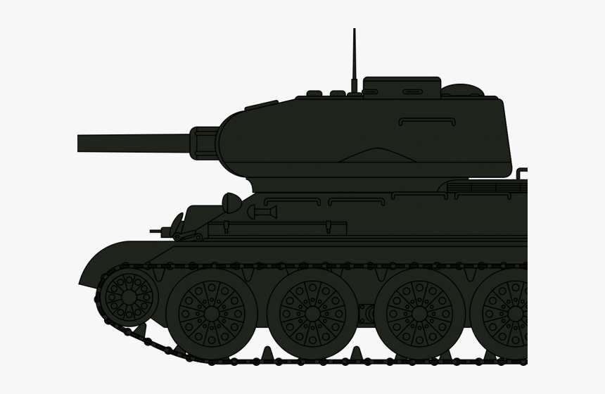 Army Tank Clipart - T34 Tank Clipart, HD Png Download, Free Download