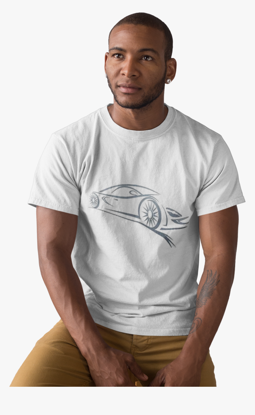 Car Outline T - T-shirt, HD Png Download, Free Download