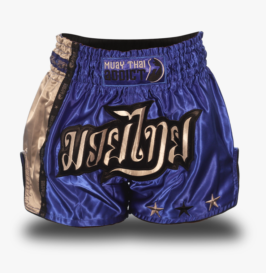 Blue And Grey Single Panel Stars Muay Thai Shorts - Underpants, HD Png Download, Free Download