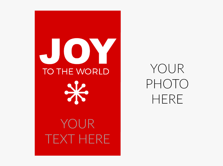 Joy To The World Photo Card Template Example - Graphic Design, HD Png Download, Free Download