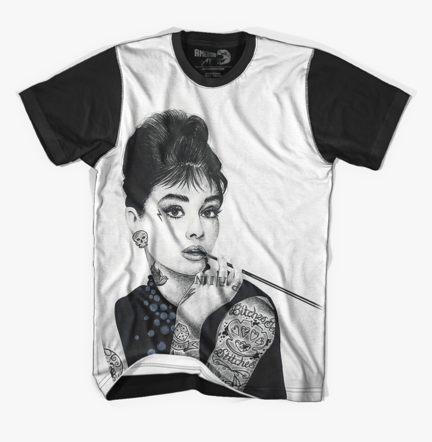 5 Images, Zx - Tattooed Audrey Hepburn Print, HD Png Download, Free Download