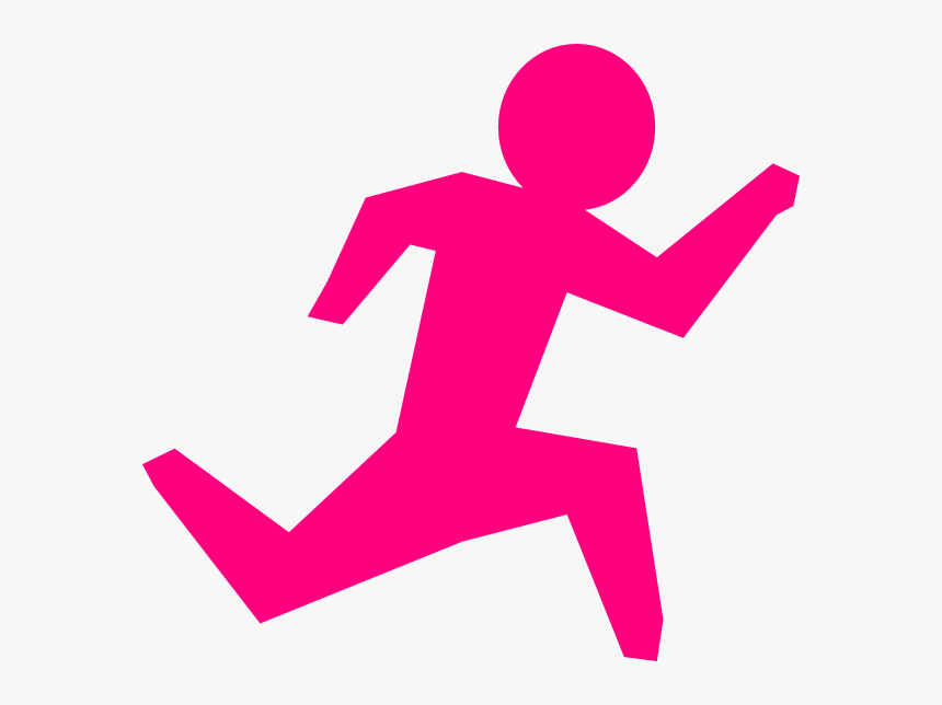 Cartoon Silhouette Running, HD Png Download, Free Download