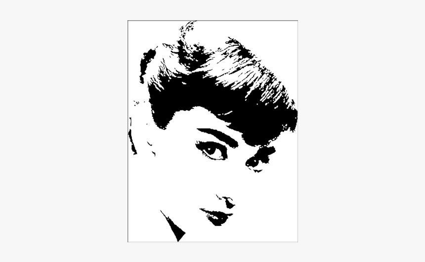 Audrey Hepburn Black And White Pop Art, HD Png Download, Free Download