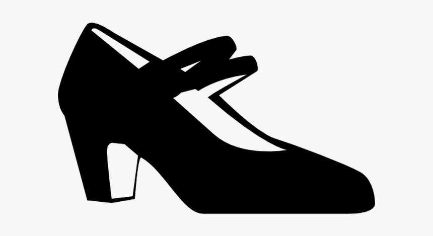 High-heeled Shoe Flamenco Drawing Dance - Silhouette Of Dancing Shoe, HD Png Download, Free Download