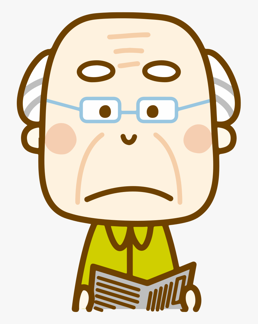 grumpy old man cartoon character