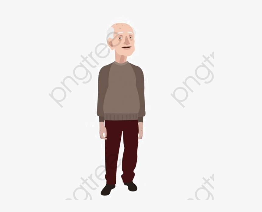 Hand Painted Grandfather Grandpa - 57 Year Old Man Cartoon, HD Png Download, Free Download