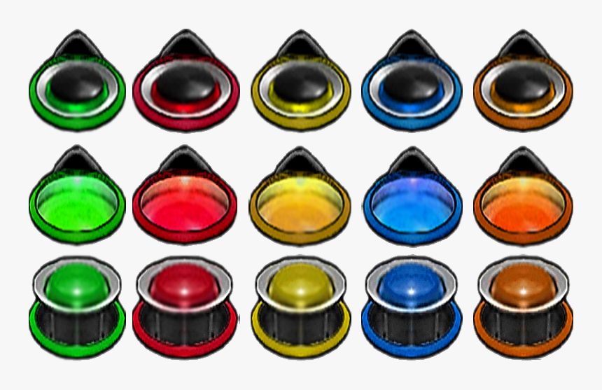 Guitar Hero 5 Theme=[for Fofix 4 ]= - Guitar Hero Fret Buttons, HD Png Download, Free Download