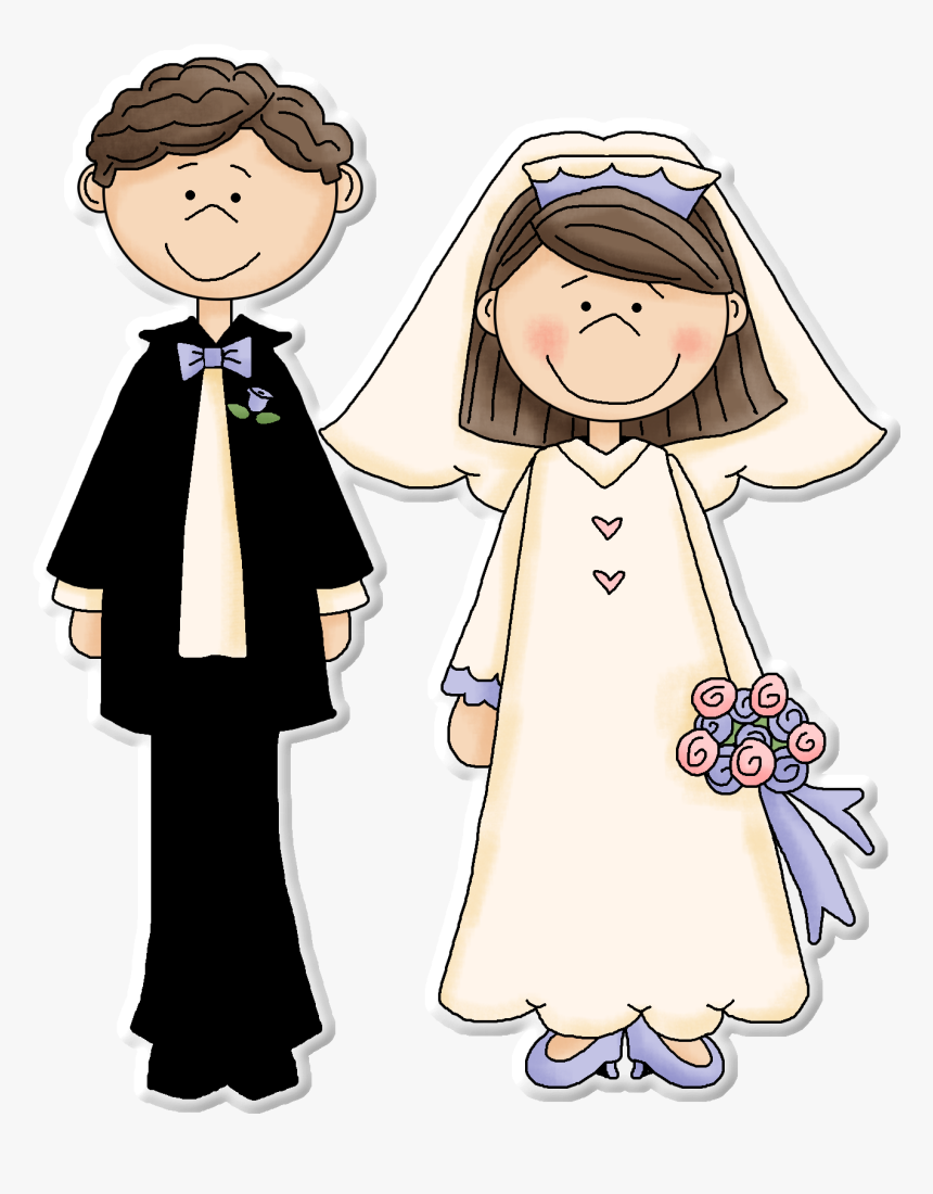 Groom Clipart Alone - Cartoon Bride And Groom Clipart, HD Png Download, Free Download