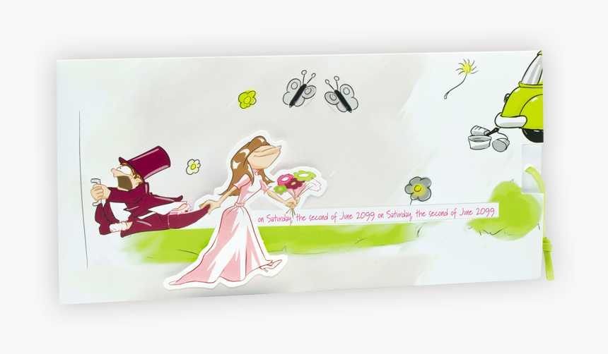 Wedding Invitations Bride Pulling Groom , Png Download - Faire Part De Mariage Humoristique, Transparent Png, Free Download